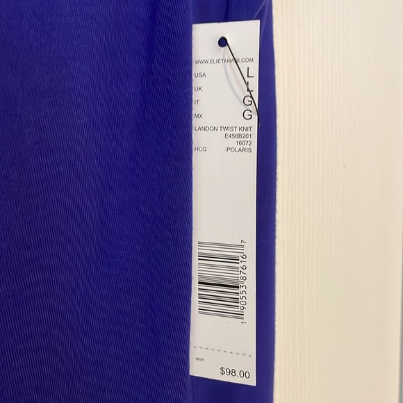 NWT Elie Tahari Landon Twist Knit Blouse, Polaris color, Large - Picture 4 of 4